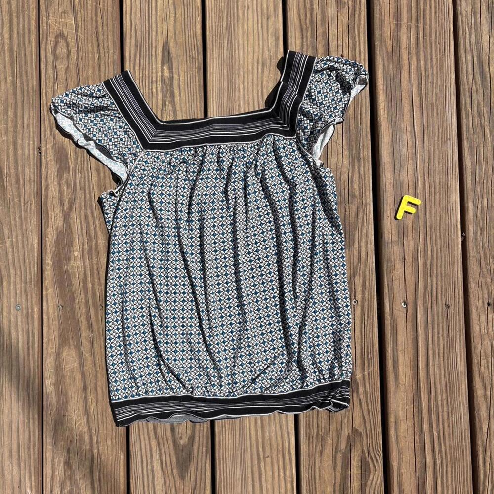 ✿ Max Studio Boho Square Neck Top – Size Large